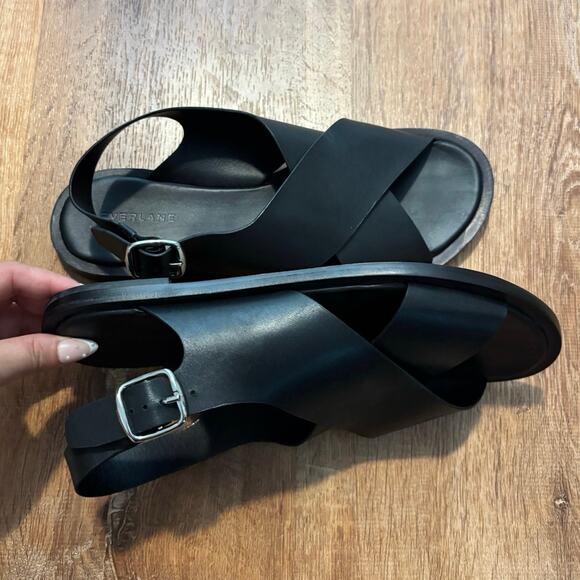 NEW Everlane The City Crossover Sandal In Black Size 10.5 - Picture 7 of 9